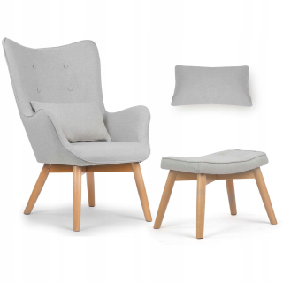 Kreslo Sofatel wing, odtiene sivej